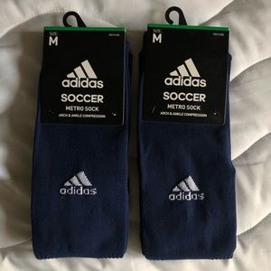 Navy Adidas Soccer Socks Size M